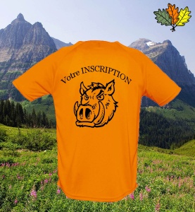 T-shirt de chasse pour homme en marron Härkila Lot de 2 t-shirts graphiques pour chasseur en deux couleurs différentes avec imprimé élan vert et orange 