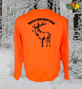 sweat-fluo-haute-visibilite-col-rond-chasse-chasseur-cerf
