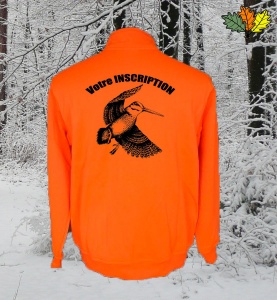 sweat-fluo-haute-visibilite-full-zip-chasse-chasseur-becasse